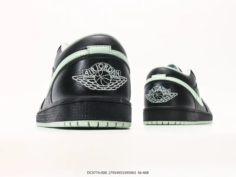 Air Jordan 1 Low 黑薄荷绿 AJ1 低帮休闲板鞋 同步官方配色 市场唯一独家头层皮打造 原鞋 DC0774-008 #27954953395063